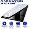 0.118", Acrylic Sheet, Gloss Black 2025