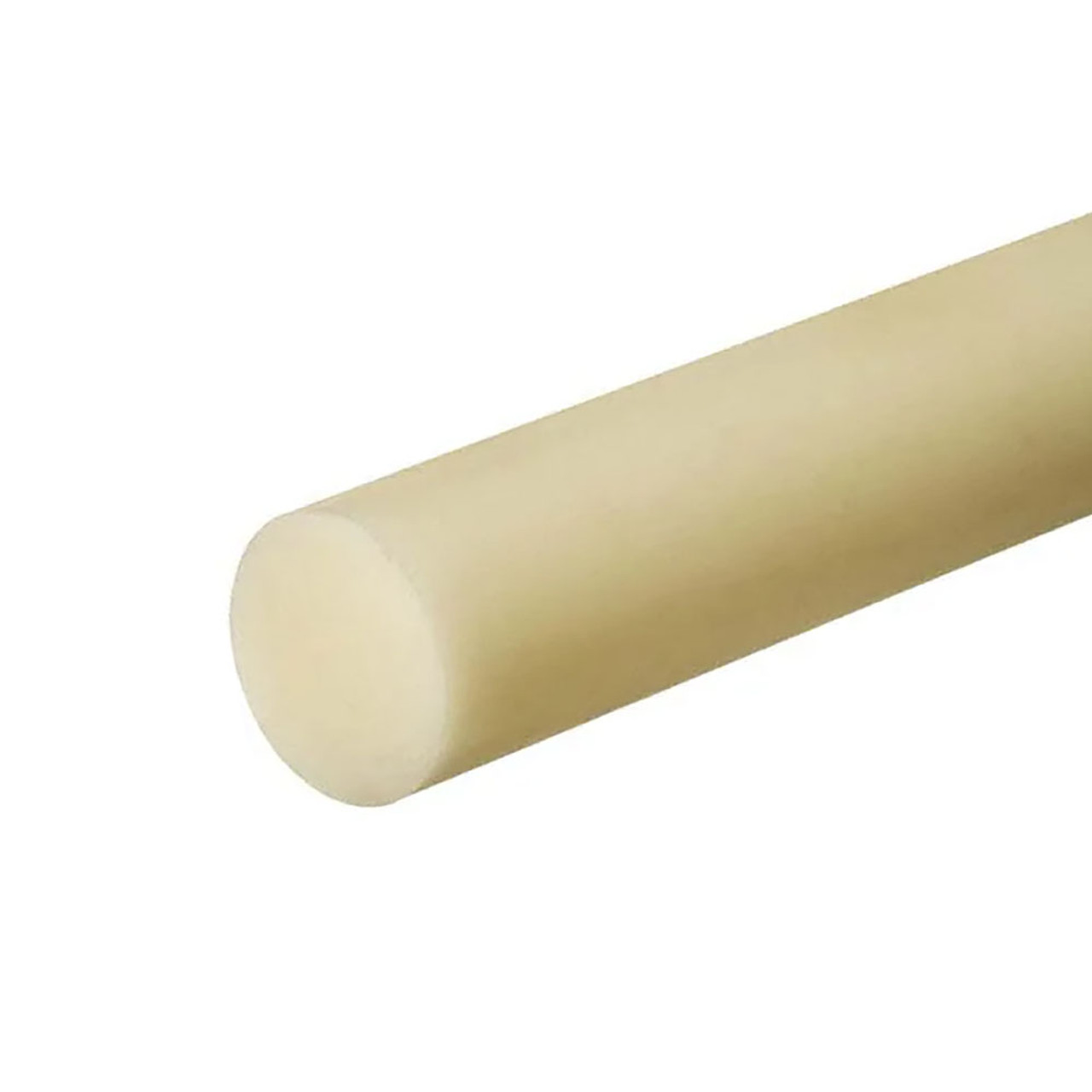 5.000 (5 inch) x 2 inches, Nylon 6 Cast Round Rod, Natural