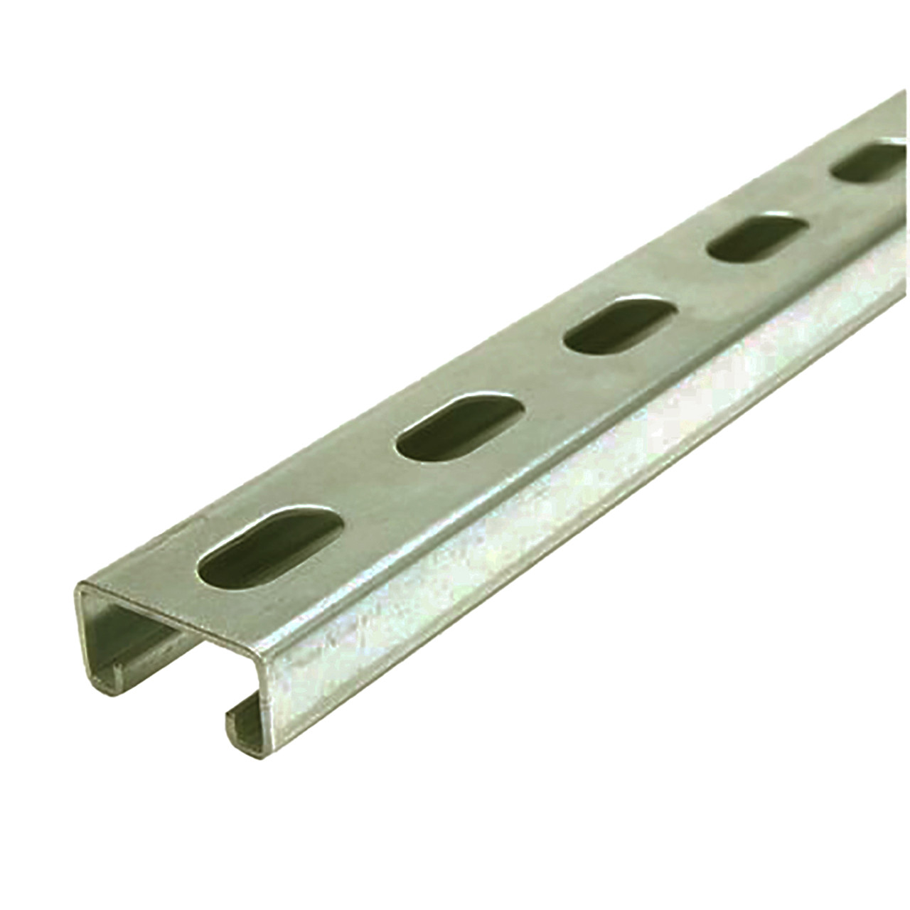 0.812" x 1.625" x 24 inches, Gold Galvanized Steel, Slotted Strut Channel, 14 ga.