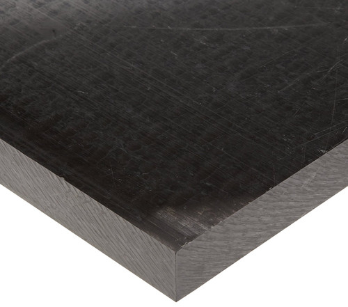 2" x 4" x 24", Polycarbonate Machine Grade Sheet, Black