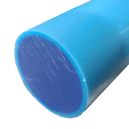 3.250 (3-1/4 inch) x 4 inches, Blue HS Cast Nylon Round Rod