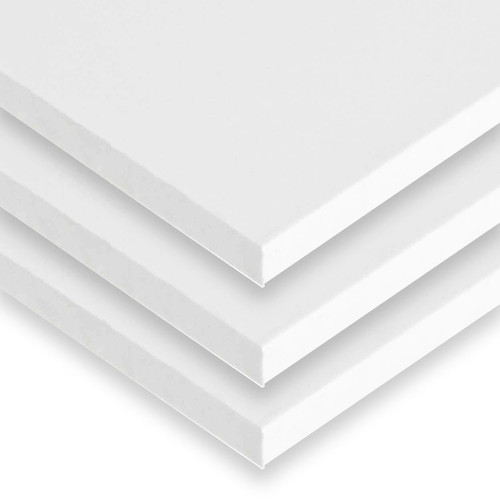 0.472 (1/2 inch) x 24" x 36" (3 Pack), PVC Expanded Plastic Sheet, White