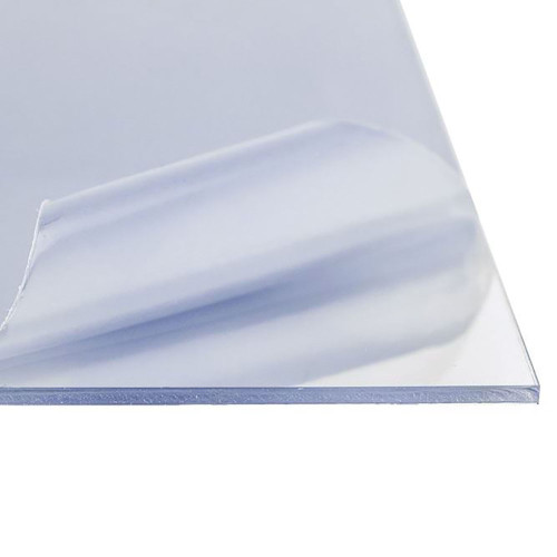 0.100 (1/10 inch) x 24" x 24", PETG Clear Plastic Sheet, Plexiglass, Acrylic Replacement, Thermoforming