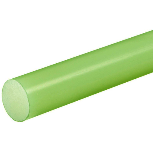 3.000 (3 inch) x 11 inches, G10-FR4 Round Rod, Green
