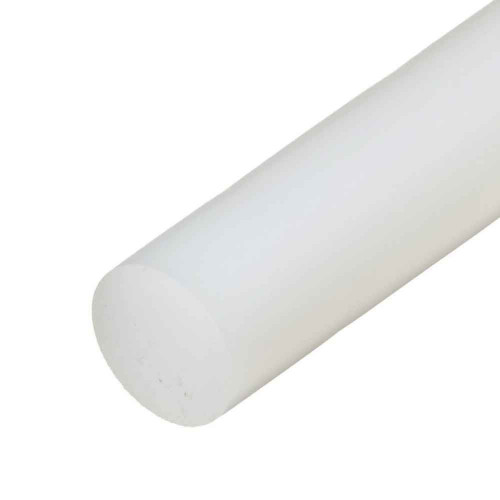 3.000 (3 inch) x 13 inches, Polypropylene Round Rod, Natural