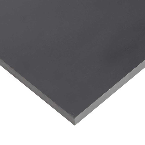1" x 10" x 10", PVC Type 1 Plastic Sheet, Gray