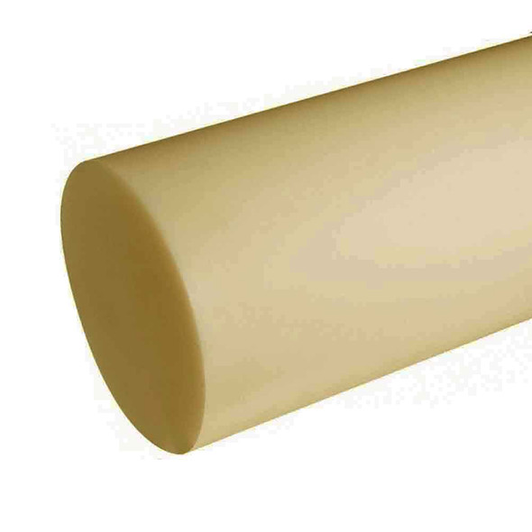4.500 (4-1/2 inch) x 12 inches, ABS Machine Grade Round Rod, Natural