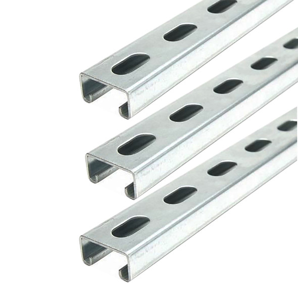 0.812" x 1.625" x 60 inches (3 Pack), Galvanized Steel, Slotted Strut Channel, 14 ga.