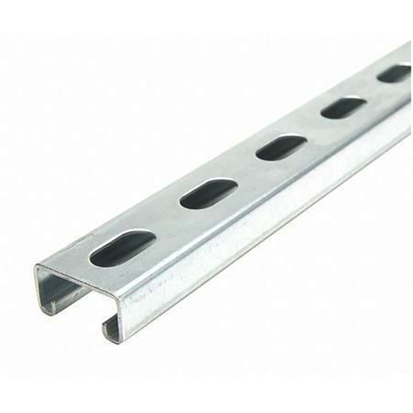 13/16" x 1-5/8" x 48 inches, Galvanized Steel, Slotted Strut Channel, 12 gauge