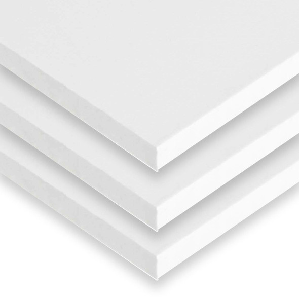 1/4" (6mm) x 24" x 24" (3 Pack), PVC Expanded Plastic Sheet, White