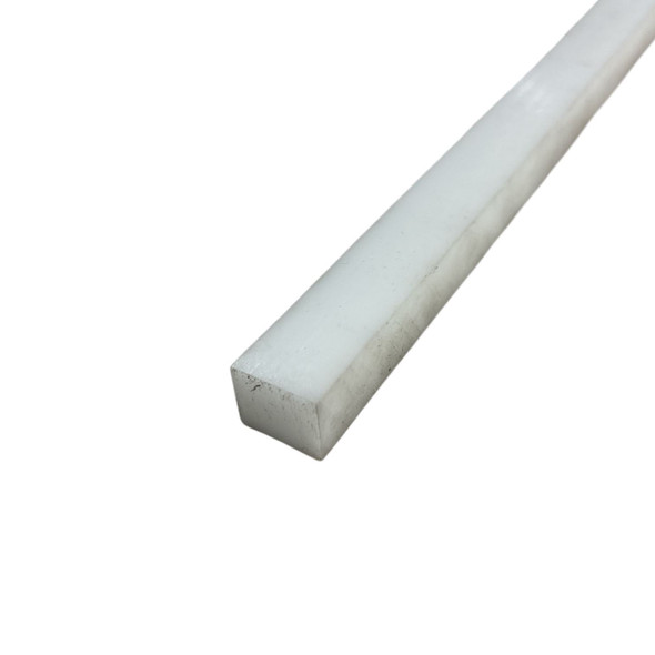 1/2" x 5/8" x 12", Acetal POM Plastic Bar, Sheet, Plate, White