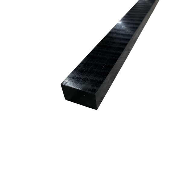 3/4" x 1-1/4" x 36", Acetal POM Plastic Bar, Sheet, Plate, Black