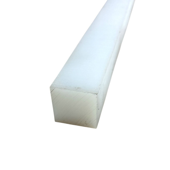 1" x 1", UHMW Plastic Bar, Sheet, Plate, White