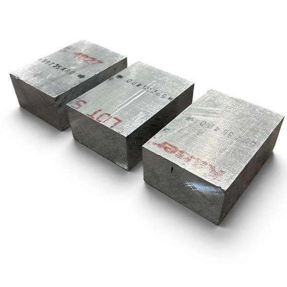 1-3/4" x 3" x 4-1/2", 6061-T651 Aluminum Plate, 3 pieces