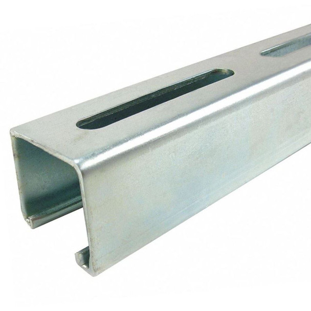 1-5/8" x 1-5/8" x 12 inches, Galvanized Steel, Long Slotted Strut Channel, 12 gauge