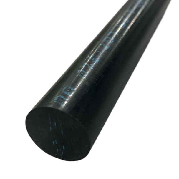 0.750 (3/4 inch) x 48 inches, PPSU Radel R-5500 Plastic Round Rod, Black