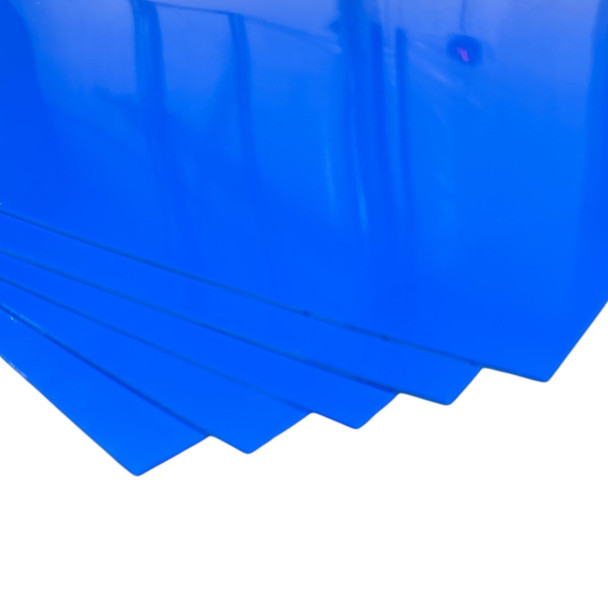 0.060" x 21" x 36", HDPE Plastic Sheet, Blue (Pack of 5)