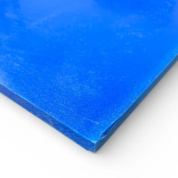 1/2" x 12", Glass-Filled UHMW Plastic Sheet, Plate, Blue
