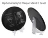 Ascending Dog Prints Laser-Engraved Pet Black Granite Memorial Oval Plaque
