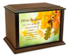 Autumn Oak Leaves Eternal Reflections Wood Cremation Urn