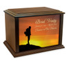 Backpacker at Sunset Eternal Reflections Wood Cremation Urn