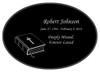 Bible Laser-Engraved Oval Plaque Black Granite Memorial