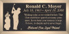 Golfer Man 1 - Cast Bronze Memorial Cemetery Marker - 4 Sizes