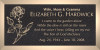 Rose 2 - Cast Bronze Memorial Cemetery Marker - 4 Sizes