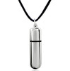 Classic Cylinder Stainless Steel Cremation Jewelry Pendant Necklace - 3 Sizes