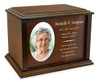 Devotion Oval Photo Frame Wood Cremation Urn