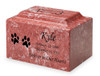 Dog Paw Prints Pet Classic Cultured Marble Cremation Urn