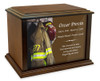 Firefighting Gear Eternal Reflections Wood Cremation Urn