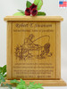 Fisherman Prayer Engraved Wood Cremation Urn