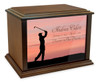 Golfer Eternal Reflections Wood Cremation Urn