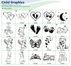 Heart with Feet Laser-Engraved Infant-Child Heart Plaque Black Granite Memorial