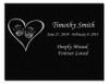 Heart with Hands Laser-Engraved Infant-Child Black Granite Memorial Plaque