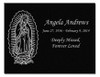 Lady of Guadalupe Laser-Engraved Plaque Black Granite Memorial