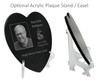Design Your Own Laser-Engraved Heart Plaque Black Granite Memorial