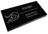 Lounging Cat Pet Grave Marker Black Granite Laser-Engraved Flat Memorial Headstone