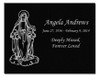 Mary Laser-Engraved Plaque Black Granite Memorial