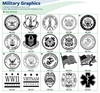 Military Photo Laser-Engraved Heart Plaque Black Granite Memorial