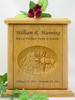 Moose & Mountains Relief Carved Engraved Wood Cremation Urn - 2