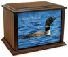 North American Loon Eternal Reflections Wood Cremation Urn