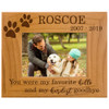 Personalized Pet Memorial Red Alder Picture Frame - You were My Favorite Hello and My Hardest Goodbye - Sympathy Dog or Cat Gift - 5 Sizes