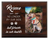 Personalized Pet Walnut Wood Picture Frame - No Longer By Our Side Design 2