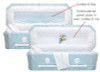 24 Inch Blue Plush Child Casket