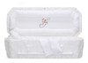 30 Inch White Plush Child Casket