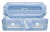 36 Inch Blue Gingham Child Casket