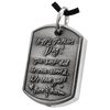 3D Handwriting Dog Tag Stainless Steel Memorial Cremation Pendant Necklace