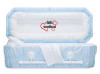 54 Inch Blue Crepe Child Casket